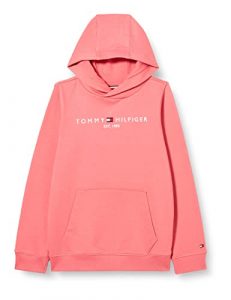 Tommy Hilfiger Unisex Kinder Essential Hoodie Pullover, Tiefe Wassermelone, 80 cm