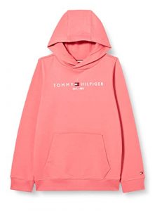 Tommy Hilfiger Unisex Kinder Essential Hoodie Pullover, Tiefe Wassermelone, 80 cm