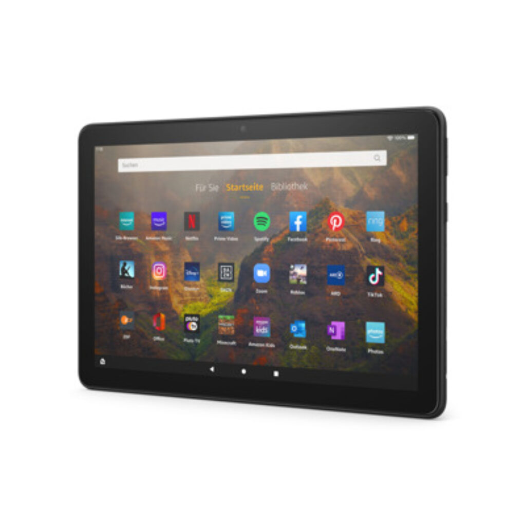 Amazon Fire HD 10 Tablet (2021) 25,6cm (10,1") Full-HD Display, 32 GB Speicher, Schwarz, mit Werbung