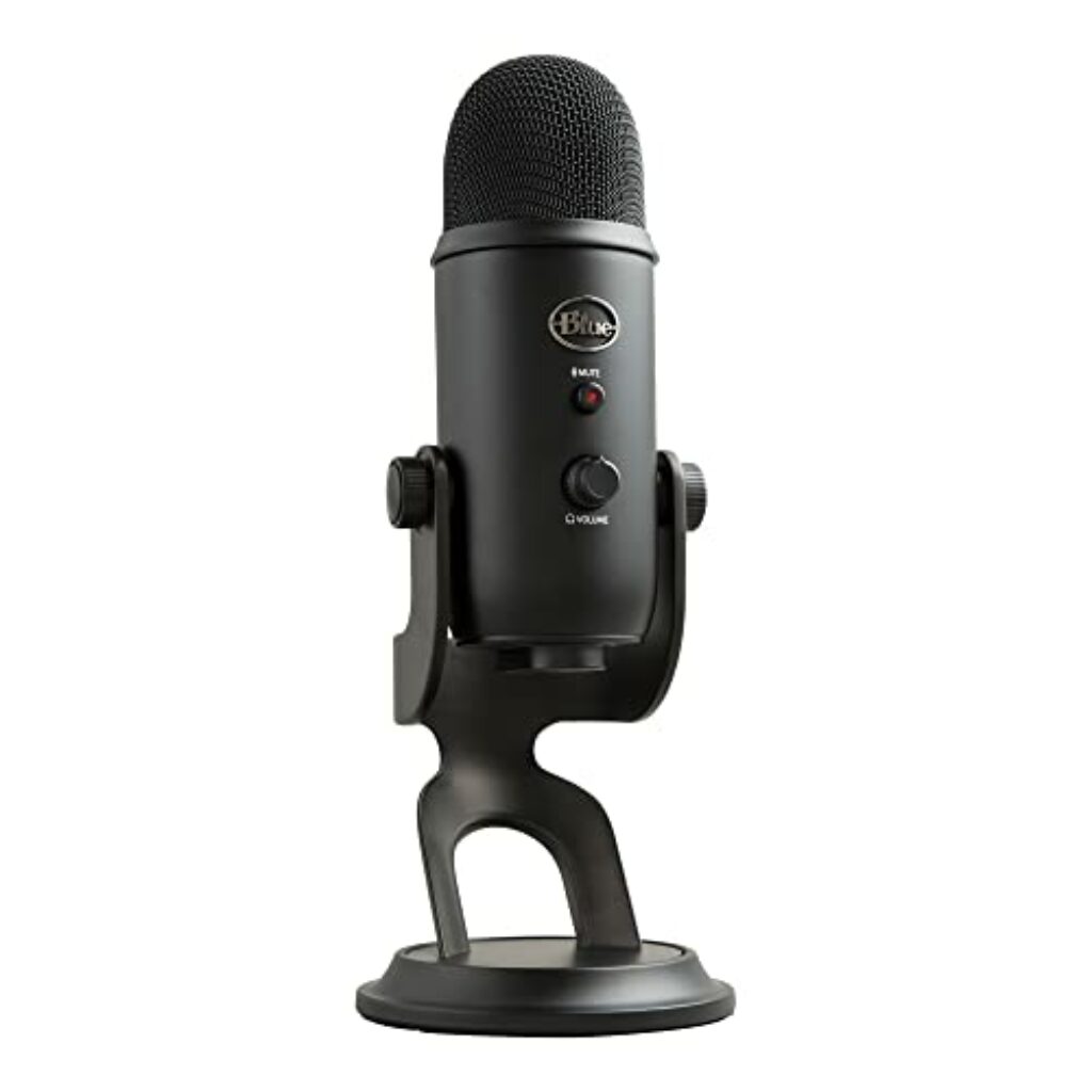 Blue Yeti USB-Mikrofon für Aufnahmen, Streaming, Gaming, Podcasting auf PC und Mac, Mikrofon für Laptop oder Computer, Blue VO!CE Effekte, Verstellbarer Ständer, Plug and Play - Schwarz