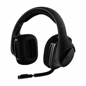 Logitech G533 kabelloses Gaming-Headset, 7.1 Surround Sound, DTS Headphone:X, 40mm Treiber, 2.4 GHz Wireless, Noise-Cancelling Mikrofon, Wireless Verbindung, 15-Stunden Akkulaufzeit, PC/Mac - Schwarz