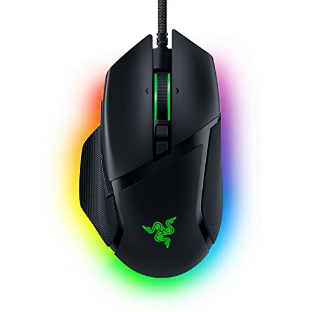 Razer Basilisk V3 - Kabelgebundene Gaming-Maus (10+1 programmierbare Tasten, HyperScroll-Neigungsrad, 11 Chroma-RGB-Beleuchtungszonen, Optische Mausschalter, Optischer Sensor Focus+ 26K DPI) Schwarz