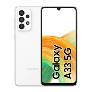 Samsung Galaxy A33 5G Smartphone Dual-SIM Android Smartphone Handy 6 GB RAM 128GB Speicher Awesome White + 30 Monate Garantie