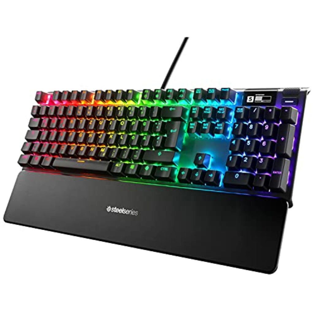 SteelSeries Apex 7 - Mechanische Gaming-Tastatur – OLED Smart Display – Rot Schalter – Deutsches (QWERTZ) Layout - Standard