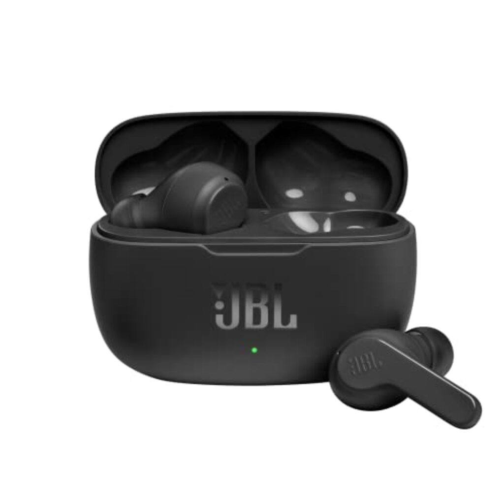 JBL Wave 200TWS - Wirklich kabellose In-Ear-Kopfhörer - Mit Bluetooth- und Sprachassistententechnologie - Akkulaufzeit bis zu 25 Stunden - Ladeetui im Lieferumfang enthalten - Schwarz