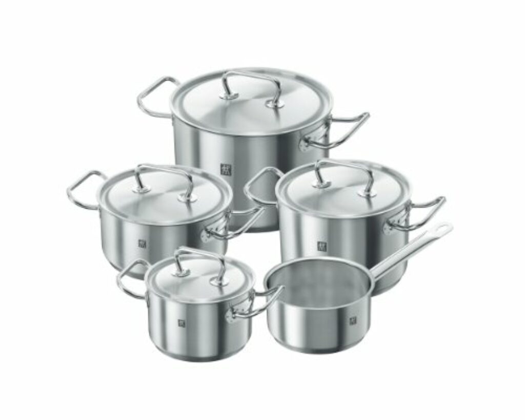 ZWILLING Kochtopf-Set, 5-tlg., 4 Deckel, Induktionsgeeignet, Edelstahl, Twin Classic