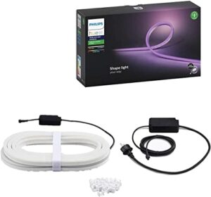 Philips Hue White & Color Ambiance Outdoor Lightstrip 5m 1400lm, dimmbar, 16 Mio. Farben, steuerbar via App, kompatibel mit Amazon Alexa (Echo, Echo Dot)