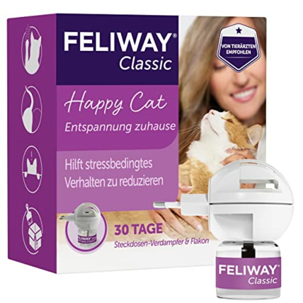 FELIWAY Classic Start-Set für Katzen | Verdampfer für Steckdose & Flakon | zur Reduktion von Stressverhalten | kontinuierliche Entspannung für Ihre Katze | 48ml, 1 Stück (1er Pack)