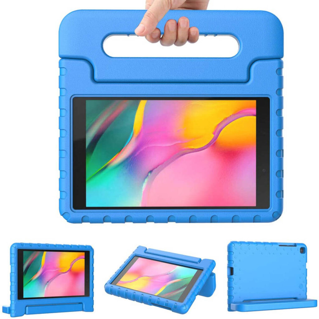 iMoshion Schutzhülle mit Handgriff kindersicher Blau für Samsung Galaxy Tab A 8.0 (2019)