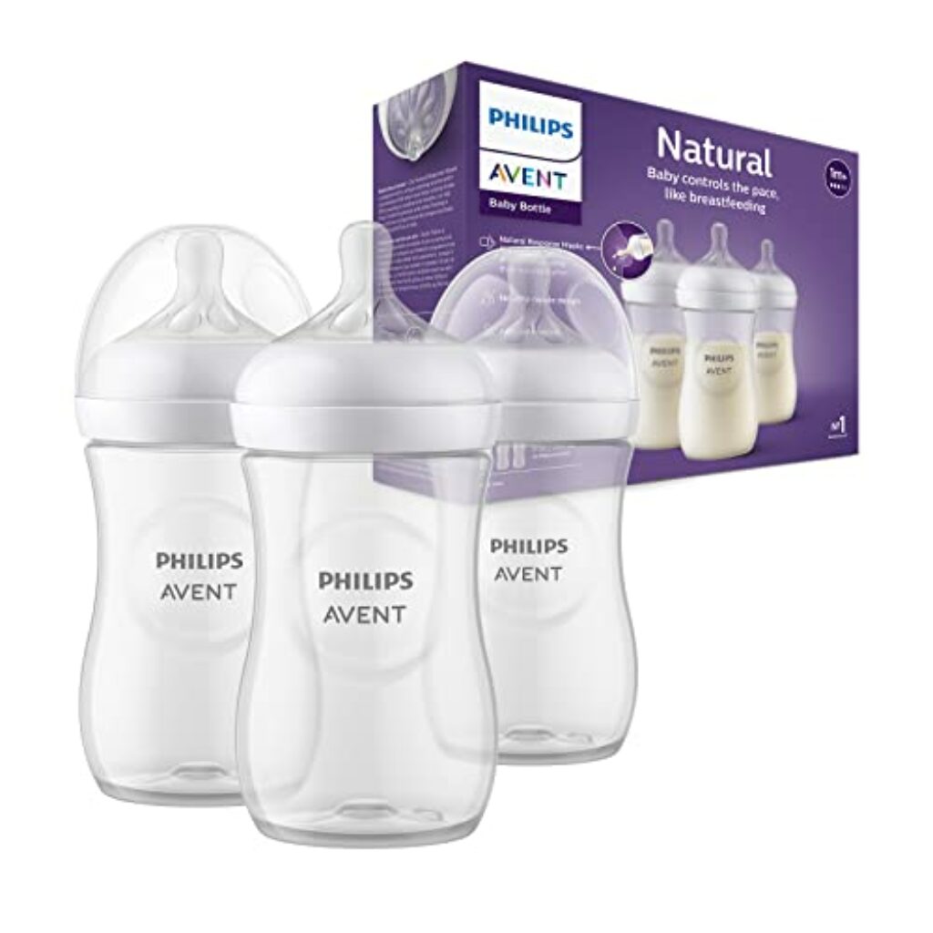 Philips Avent Babyflaschen Natural Response – 3x Babyflaschen, 260 ml, für Neugeborene ab 1 Monat, BPA-frei (Modell SCY903/03)