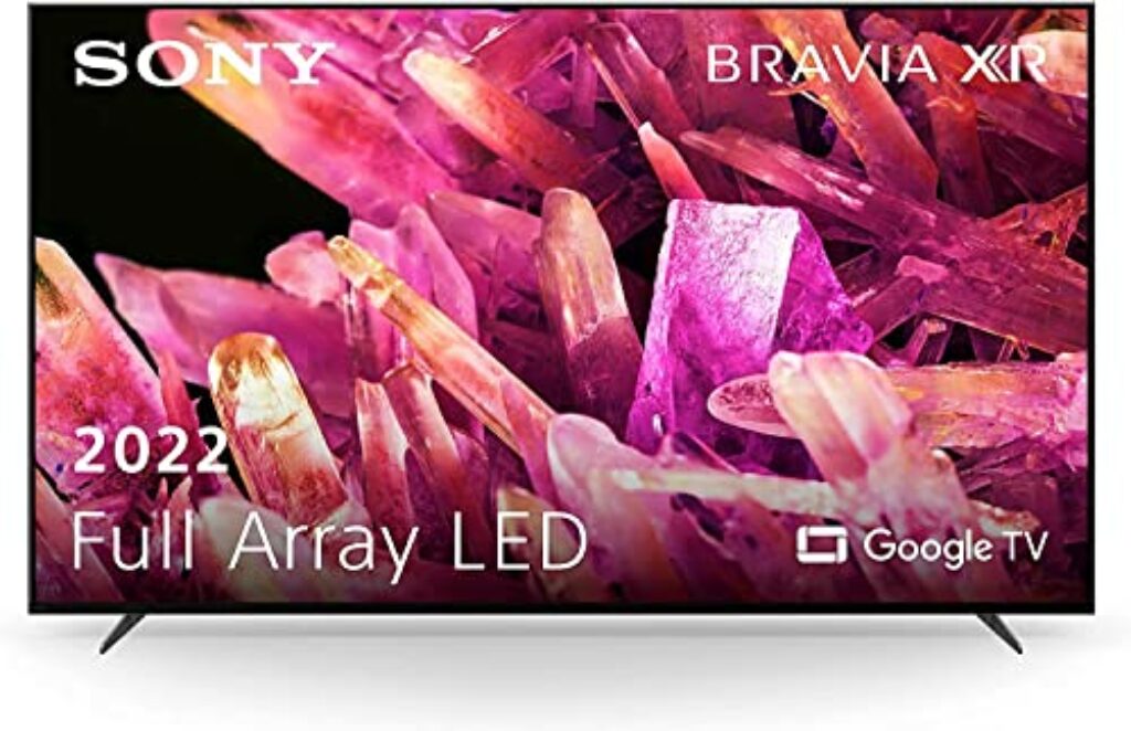 Sony XR-50X90S/P BRAVIA XR 50 Zoll Fernseher ( Full Array LED , 4K Ultra HD, High Dynamic Range (HDR), Smart TV (Google), 2022 Modell), 24 + 12 Monate Herstellergarantie, Schwarz