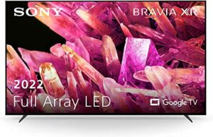Sony XR-50X90S/P BRAVIA XR 50 Zoll Fernseher ( Full Array LED , 4K Ultra HD, High Dynamic Range (HDR), Smart TV (Google), 2022 Modell), 24 + 12 Monate Herstellergarantie, Schwarz