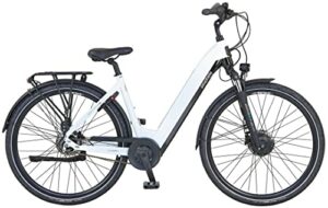 Prophete City E-Bike Geniesser für Damen und Herren, Elektrofahrrad 28", AEG EasyDrive Frontmotor, Farbe Weiss