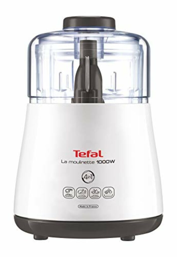 Tefal La Moulinette, Elektrischer Zerkleinerer, 1000 Watt, 500 ml, Kabelverstaufach, 4 Funktionen: Zerkleinern, Mixen, Mischen, Mahlen, DPA130
