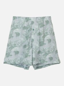 Palm Leaves - Boxershorts - Grau-Grün