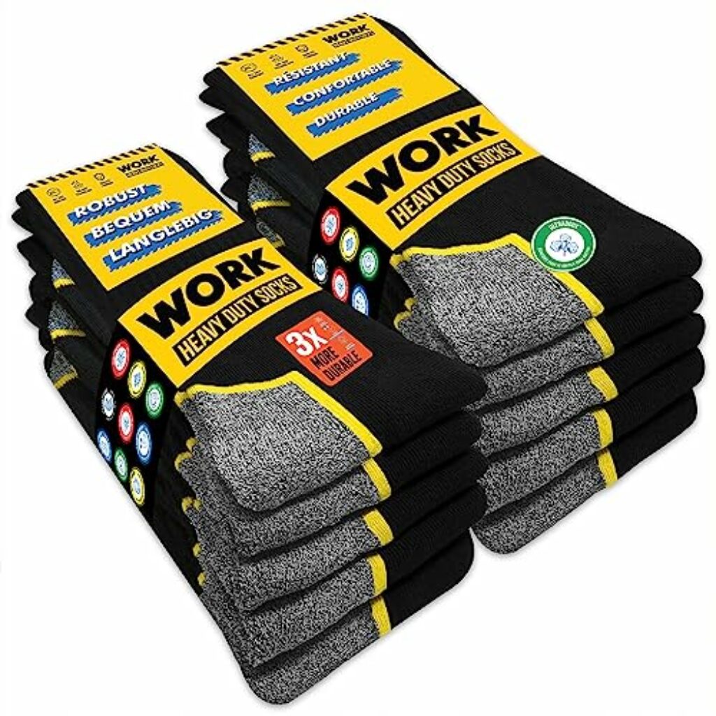SOXCO 10 Paar Herren Arbeitssocken WORK Socks, 43-46