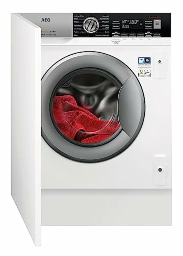 AEG L7WEI7680 Waschtrockner / DualSense - schonende Pflege / 8 kg Waschen / 4 kg Trocknen / Energiesparend / Mengenautomatik / Nachlegefunktion / ProSteam - Auffrischfunktion / Kindersicherung, Weiß