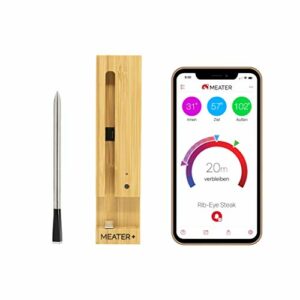 MEATER Plus, Das weltweit beliebteste smarte kabellose Fleischthermometer, Bluetooth-Boost und erhöhte Reichweite, für Grill und Küche, Perfekter Fleischgenuss via App