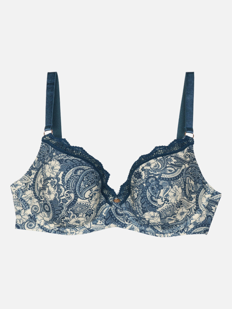 Paisley Deluxe - Bügel BH - Dunkelblau-Bt.