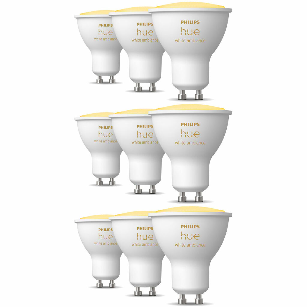Philips Hue White Ambiance GU10 350lm 9er-Set