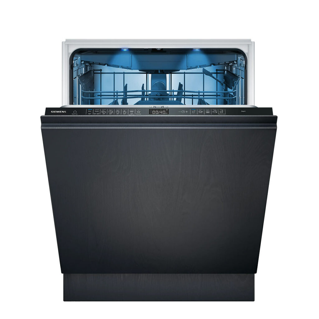 Siemens SN75ZX49CE iQ500 Vollintegrierter Geschirrspüler 60 cm mit varioScharnier - Schwarz