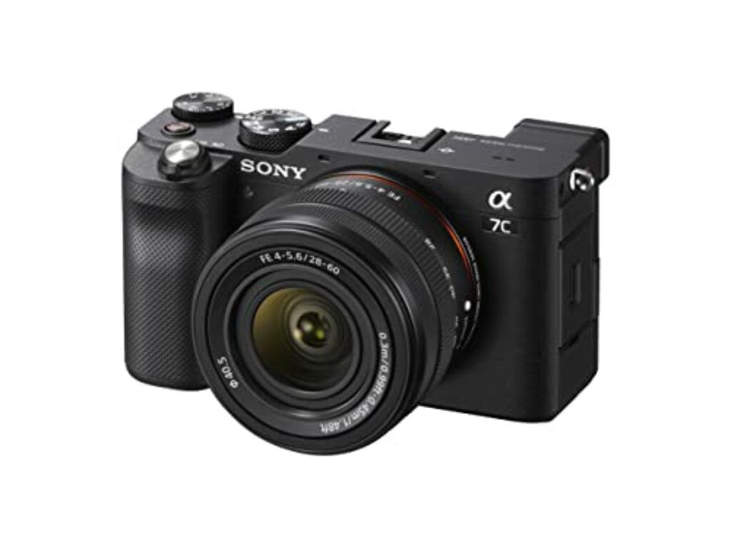 Sony Alpha 7C Spiegellose E-Mount Vollformat-Digitalkamera ILCE-7C (24,2 MP, 7,5cm (3 Zoll) Touch-Display, Echtzeit-AF, 5-Achsen Bildstabilisierung) incl. SEL-2860 Objektiv - Schwarz