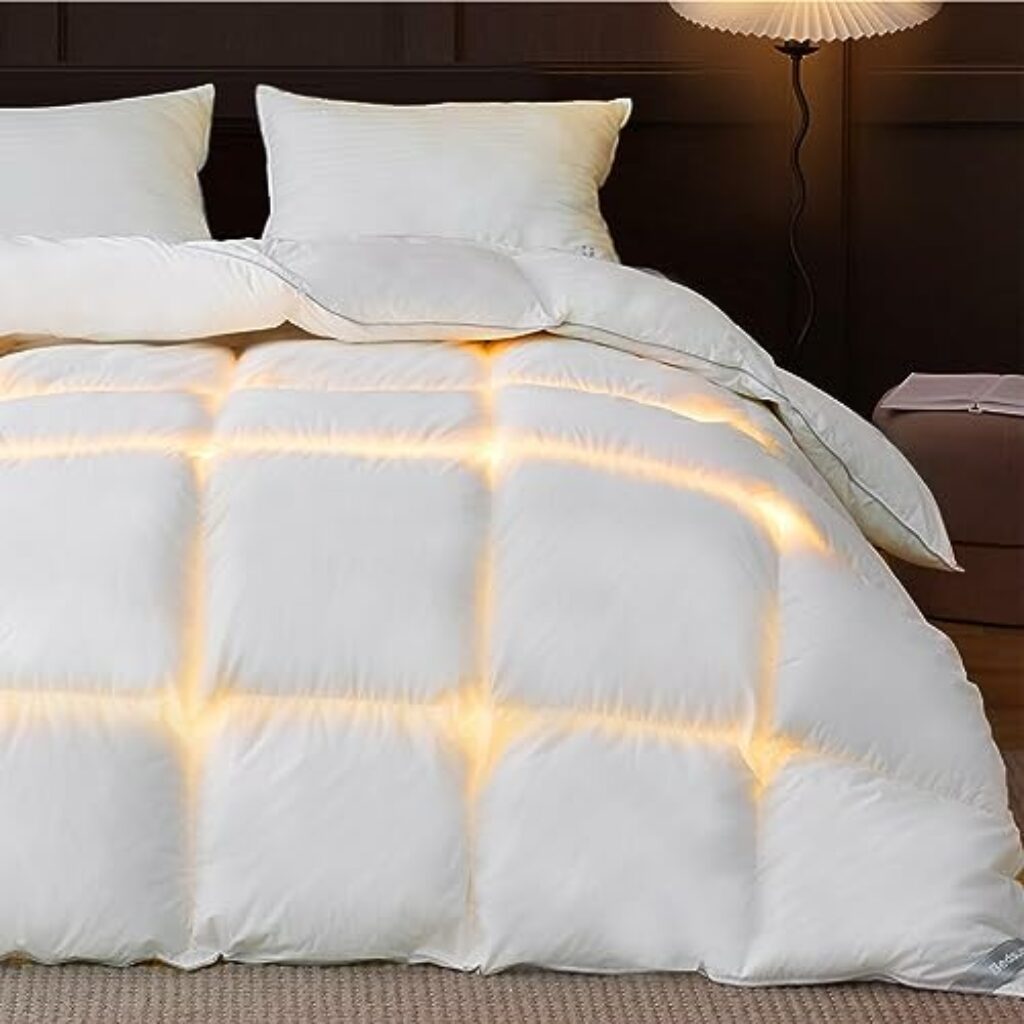 BEDSURE Daunendecke 135x200 Winter Bettdecke - Winterdecke aus 90% Daunen / 10% Federn Winterdecke aus 1180 gr. Dick Füllung, Extra Warm Federbettdecke für Einzelbett mit ÖKO-TEX