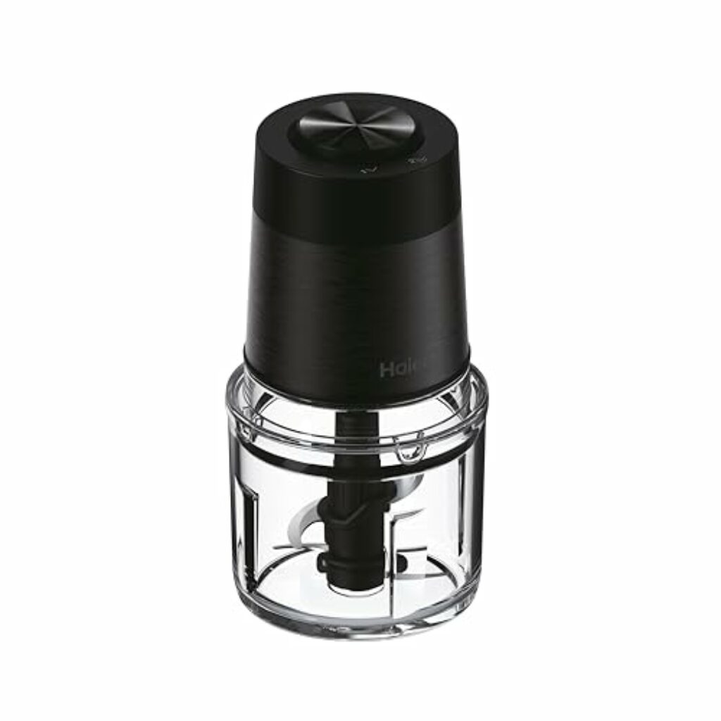 Haier Zerkleinerer 550W I Gemüseschneider mit 0,5L Glasschüssel I Mit 2 Geschwindigkeitsstufen I Zwiebelschneider & Gemüsezerkleinerer I Multizerkleinerer mit Anti-Rutsch-Boden [Serie 5 - HCH5B1]