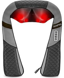 RENPHO Massagegerät Schulter Nackenmassagegerät mit Wärme, Shiatsu Massagegerät mit 3D-Massage von tiefem Gewebe, Massage für Nacken, Rücken, Schulter, Beine, Füße