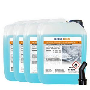 20L (4 x 5 Liter) Premium Scheibenfrostschutz -30°C Wischwasser Fertigmix Auto Scheibenwaschanlage Citrus Duft