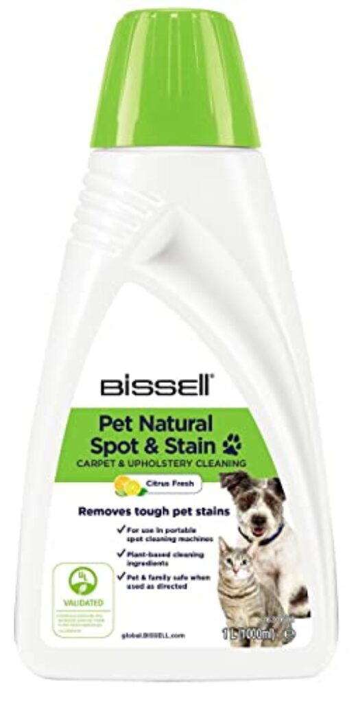 BISSELL® PET Natural Spot & Stain® Lösung | 1L | für tragbare Teppichreiniger | Citrusduft