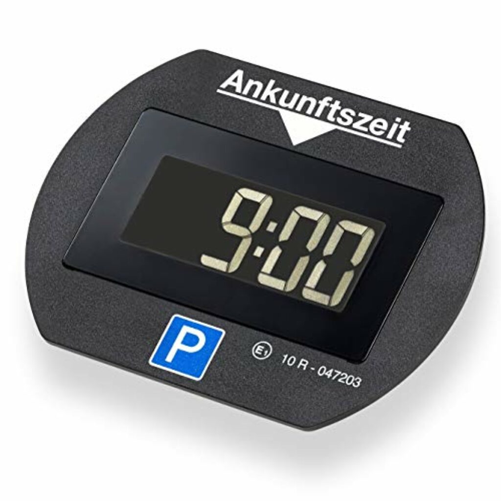 Needit Park Lite vollautomatische Parkscheibe mit Zulassung für ganz Deutschland - spart Zeit und Geld I Auto Parkscheibe mit Batterie und Montage Zubehör I Digitale Parkuhr schwarz