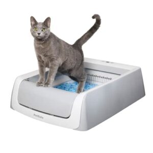 PetSafe Selbstreinigendes Katzenklo PetSafe ScoopFree, Vollautomatische Katzentoilette, Mit automatischem Rechen und integriertem Gesundheitsmonitor, Grau