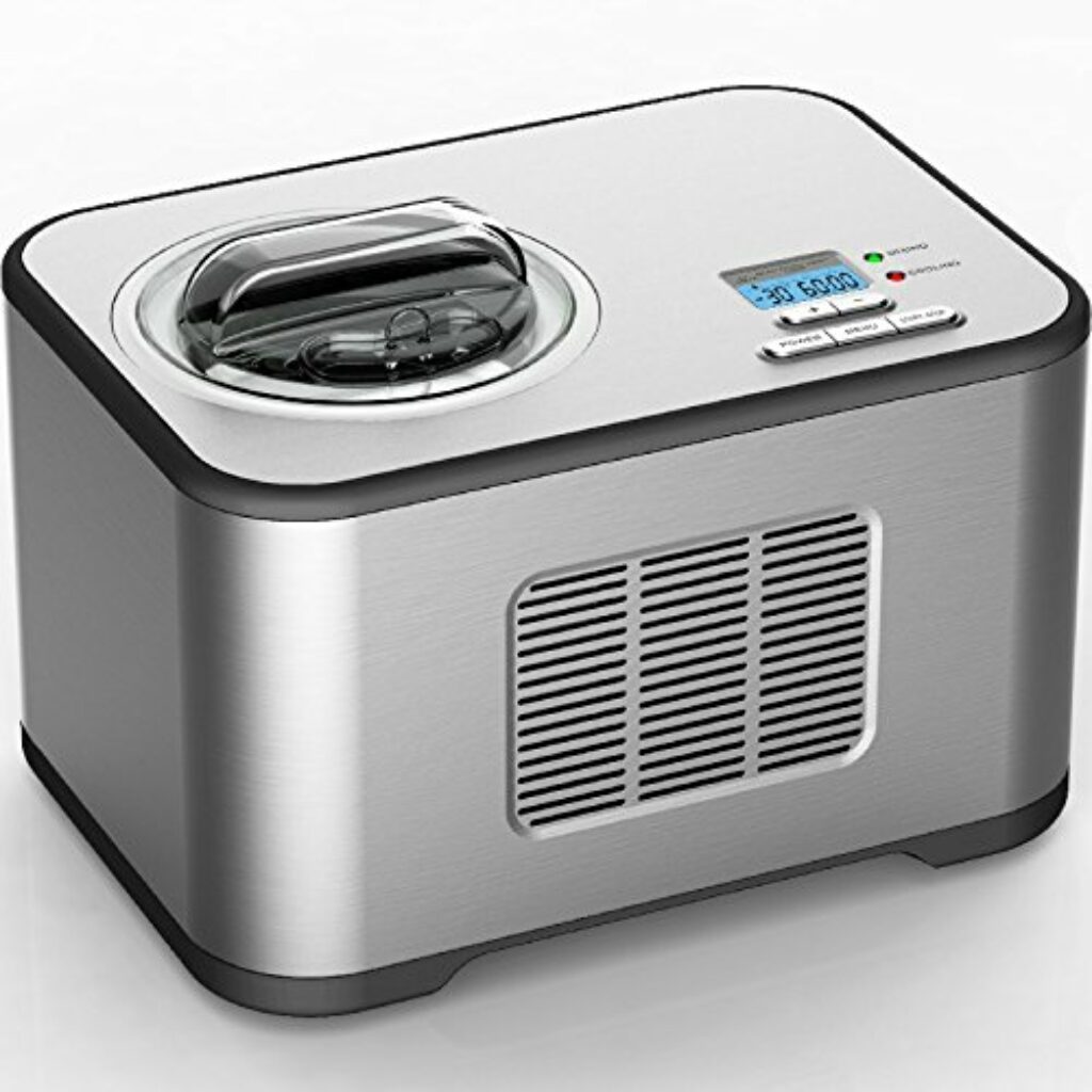 Vollautomatische Edelstahl Eismaschine mit Kompressor-Frozen Yogurt-Milchshake Maschine-Flaschenkühler Gino Gelati IC-270W
