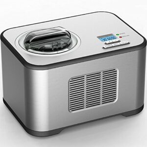 Vollautomatische Edelstahl Eismaschine mit Kompressor-Frozen Yogurt-Milchshake Maschine-Flaschenkühler Gino Gelati IC-270W
