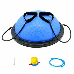 ATIVAFIT Yoga Balance Trainer Ball, Balancetrainer Gymnastikball mit Expander & Pumpe, Balancetrainer Yoga Gymnastik Ball Yoga-Blau