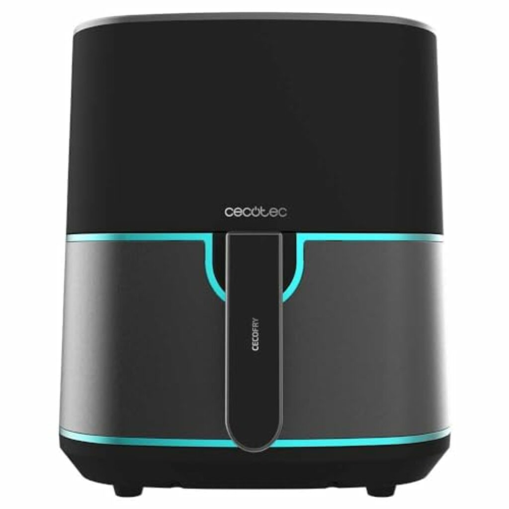 Cecotec Heißluftfritteuse ohne Öl, 5,5 L Cecofry Fantastik Inox 5500 Air Fryer 1700 W, 9 Menüs, Edelstahl-Finish, PerfectCook-Technologie, 80-200 Grad Celsius, 0-60 Minuten