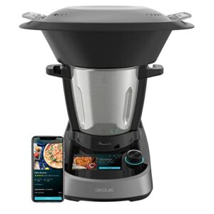 Cecotec Multifunktionsküchenroboter Mambo Touch. 1600 W, 37 Funktionen, 5-Zoll-TFT-Touchscreen mit integriertem Rezeptbuch, 3,3 Liter Fassungsvermögen, App, Waage und Edelstahlkrug