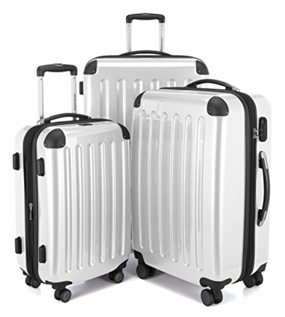 HAUPTSTADTKOFFER Alex - 3er Kofferset, Trolley-Set, Rollkoffer, Reisekoffer, (S, M & L), Weiß