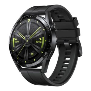 HUAWEI WATCH GT 3 46mm Smartwatch, lange Akkulaufzeit, ganztägige SpO2-Überwachung, KI-Lauftrainer, genaue Herzfrequenzüberwachung, 100+ Trainingsmodi,Deutsche Version, Schwarz