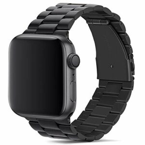 Tasikar Armband Kompatibel mit Apple Watch Armband 49mm 45mm 44mm 42mm Prämie Edelstahl Metall Ersatz Armband Kompatibel für Apple Watch SE 2 SE Series 9 8 7 6 5 4 3 2 1 (Schwarz)