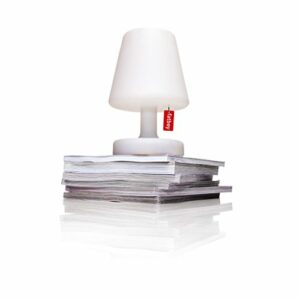 Fatboy Edison the Petit | Tischlampe, Outdoor-Lampe, Nachttischlampe | ohne Kabel | aufladbar mit Mini-USB | aus Kunststoff | Weiß