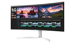 LG UltraWide Curved QHD+ Monitor 38WN95CP-W 95,29 cm - 38 Zoll, AH-IPS-Panel, AMD FreeSync, HDR10, Weiß/Silber