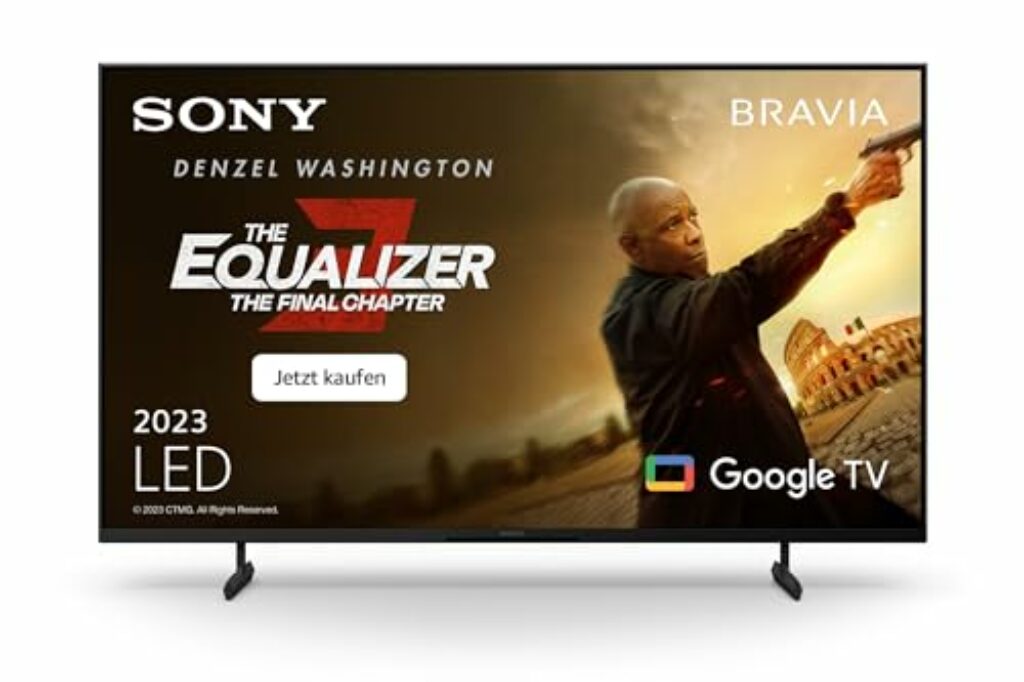 Sony BRAVIA, KD-43X80L, 43 Zoll Fernseher, LED, 4K HDR, Google TV, Smart TV, Works with Alexa, BRAVIA CORE, TRILUMINOS PRO, HDMI 2.1, Gaming-Menü mit ALLM