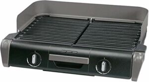 Tefal Elektrogrill Family TG8000 | Tischgrill/BBQ | zwei getrennte Grillroste mit stufenlosen Thermostaten | individuell regulierbar | Spülmaschinengeeignet | 2400W | Schwarz/Silber