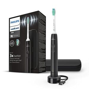 Elektrische Schallzahnbürste Philips Sonicare 3100 Series mit Drucksensor und BrushSync Erinnerungsfunktion, HX3673/14, Schwarz