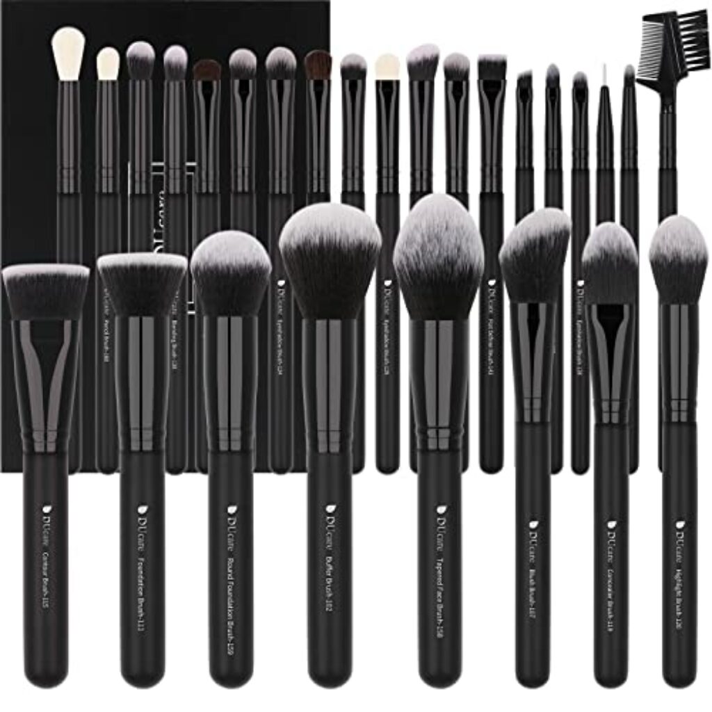 DUcare Pinselset Makeup 27 Stücke Professional Make up Matte Premium Hair Kabuki Foundation Pinsel Blending Lidschatten Schminkpinsel set