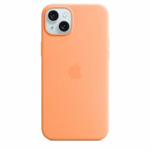 Apple iPhone 15 Plus Silikon Case mit MagSafe – Sorbet Orange ​​​​​​​