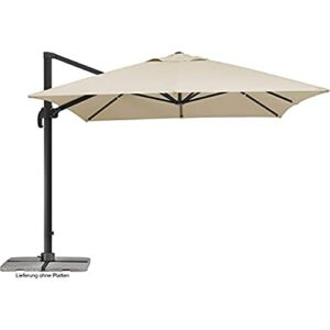 Schneider Sonnenschirm Rhodos Grande, natur, 400 x 300 cm rechteckig, 787-02, Gestell Aluminium, Bespannung Polyester, 26.6 kg