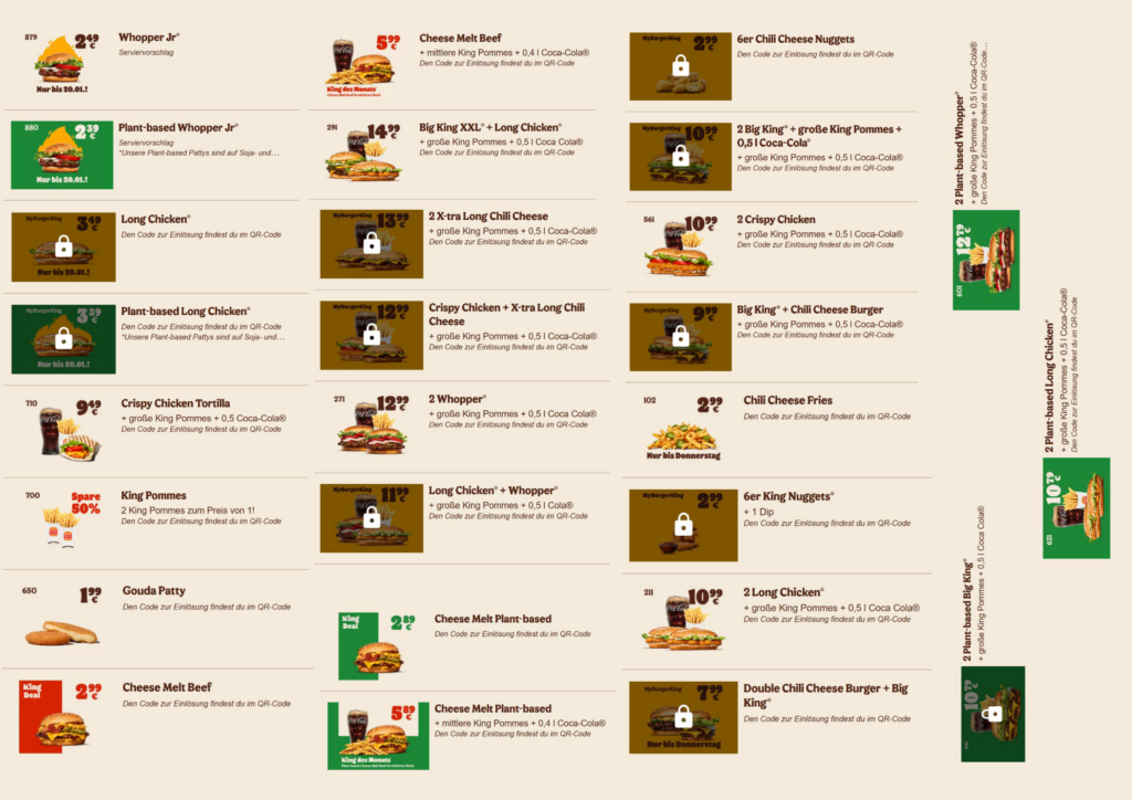 Aktuelle Burger King Coupons & Gutscheine 01/2025